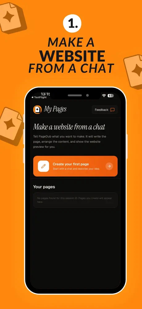 Make a website from a chat — PageDub